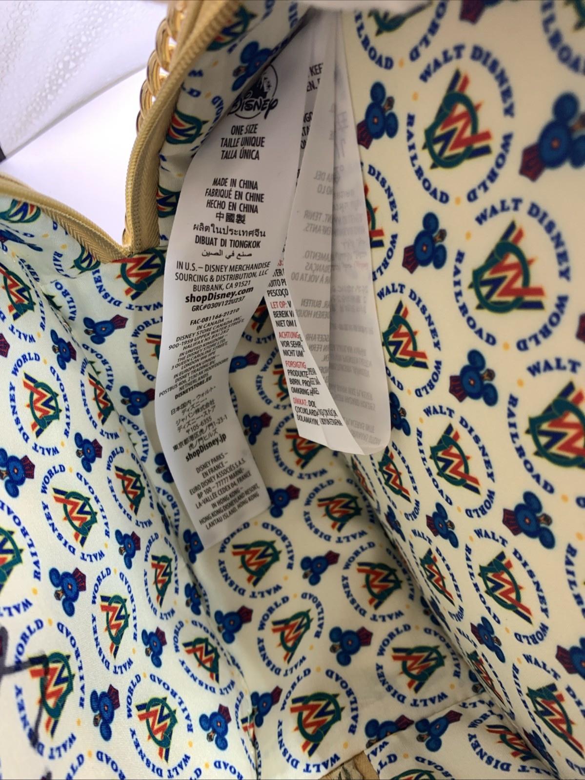 Walt Disney World Railroad Gold Crossbody Bag Disney Parks Exclusive NWT