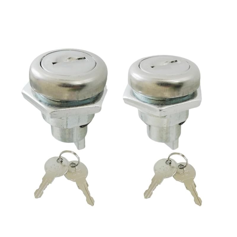 2 Pack Tool Box Locks with Keys - Replacement for Flush Mounted T Handle...