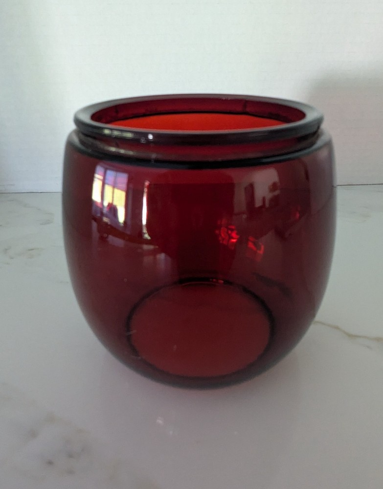 Unbranded Ruby Red Kerosene Lantern Globe