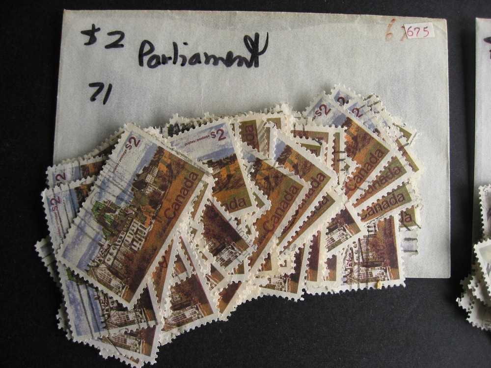 Canada wholesale 700 used $2 stamps in envelopes various issues