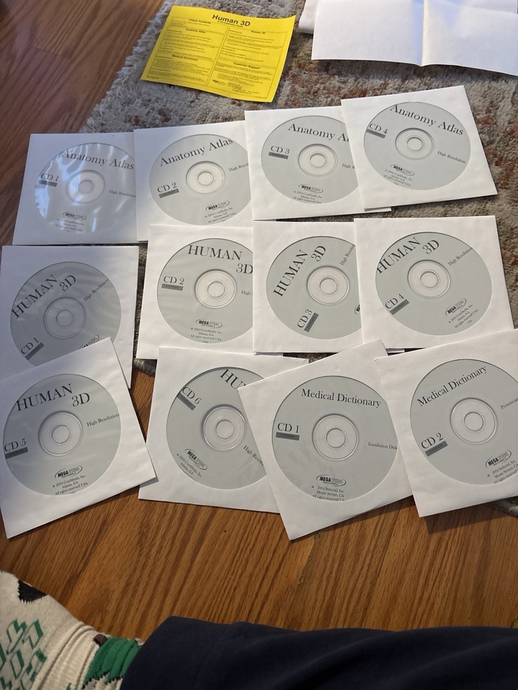 Explore Human Anatomy Professional Edition PC CD-ROM Complete 12 Disc Set