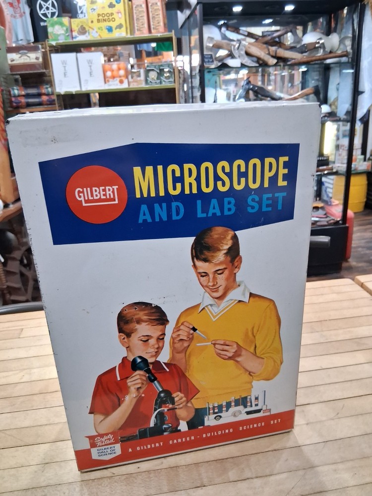Vintage Gilbert Microscope and Lab Set With Case