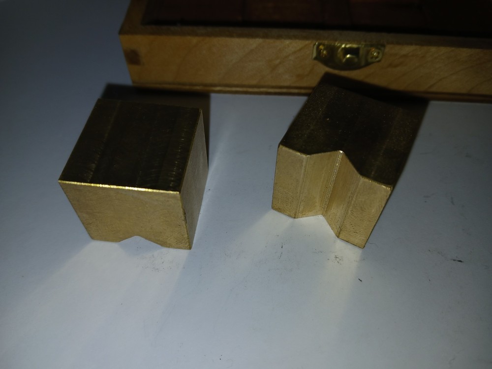 Mini Brass V Block Set/Vise Workholding