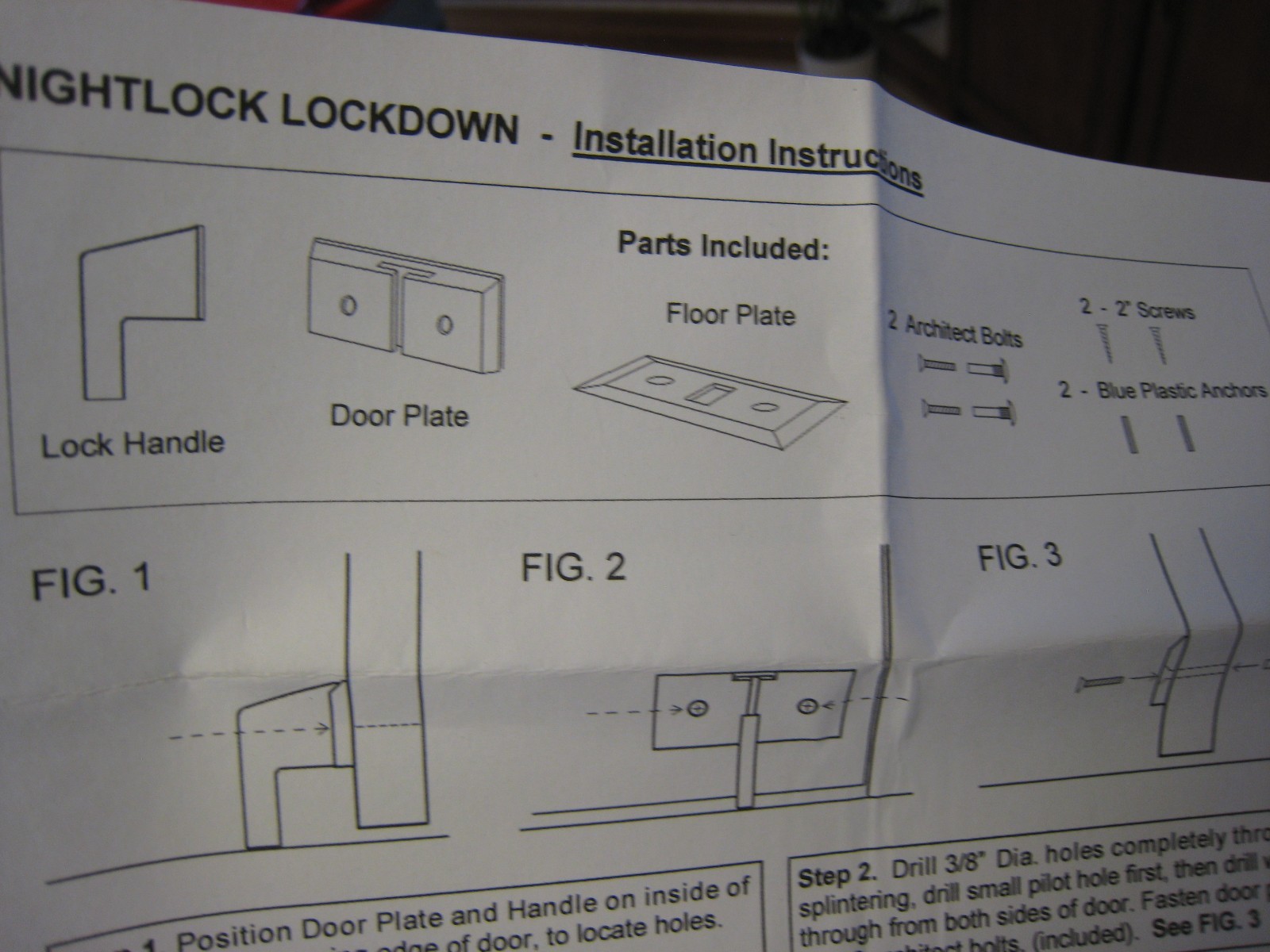 NIGHTLOCK LOCKDOWN EMERGENCY DOOR LOCKDOWN. New In Original Container.