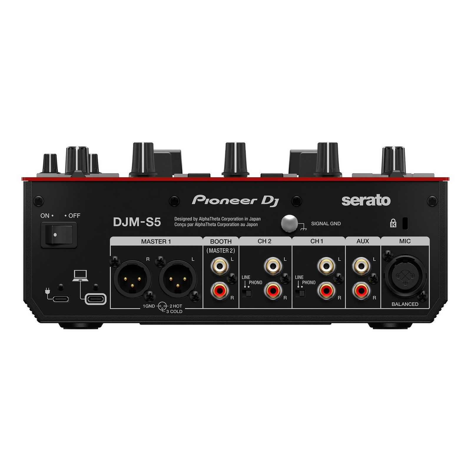 Pioneer DJ DJM-S5 2-channel Mixer for Serato DJRed/Black