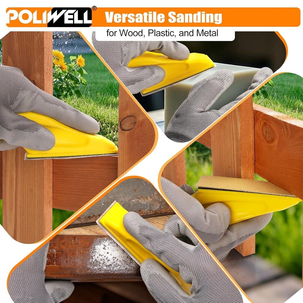 Comfortable 100 Pcs Detail Sanding Block Kit - 3.5" Mini Tool for Small Projects