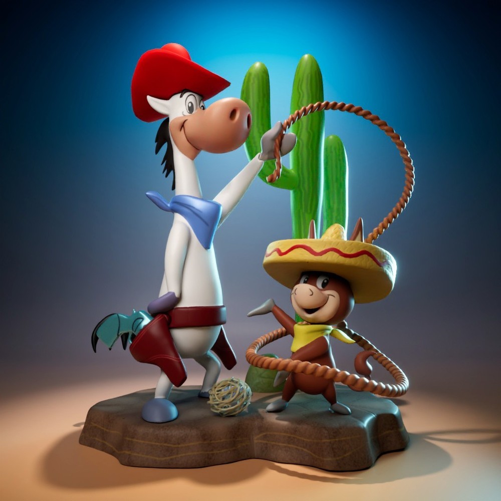 UNPAINTED Quick Draw McGraw Baba Looey 3D Printed Model Kit UW