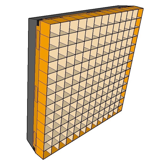 Grid for LiteMat 2 PolySkirt (square shape), Version with cell depth 50mm (2”)