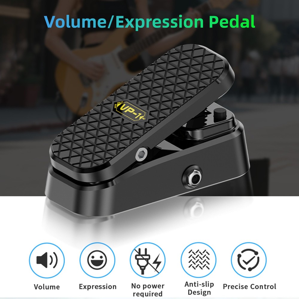 Volume Expression Guitar Effect Pedal Dual Control Silent Stereo Interface V4T2
