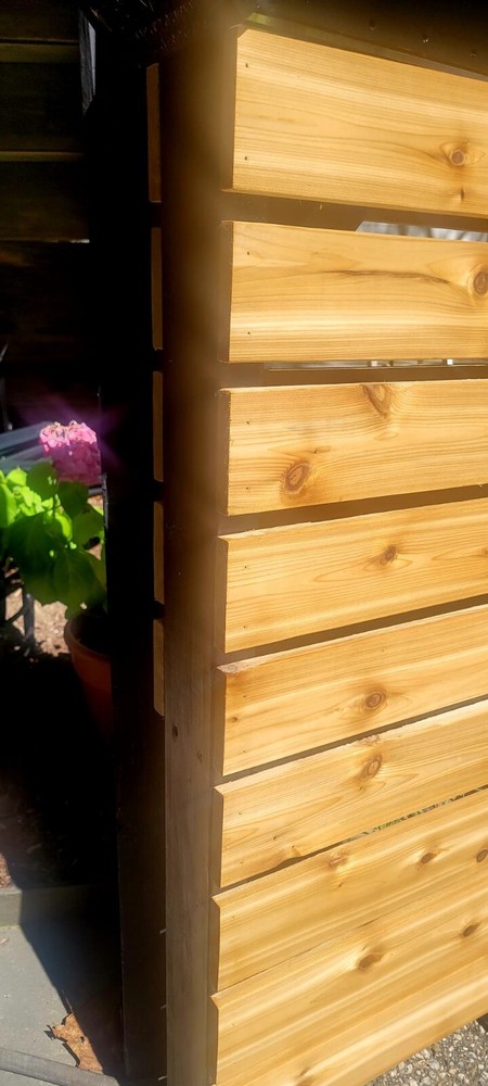 Cedar Mailbox Post, Black frame (Handmade) FREE SHIPPING!