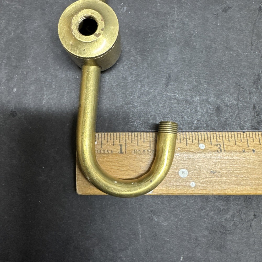 SOLID BRASS UNFINISHED TWO LIGHT S SHAPED CLUSTERS WITH 1/8-27 IPS ALL AROUND