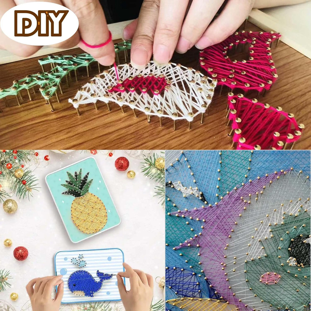 500PCS Small Nail Round Head Tiny Nails String Art Nails Hand-Made Hardware Acce