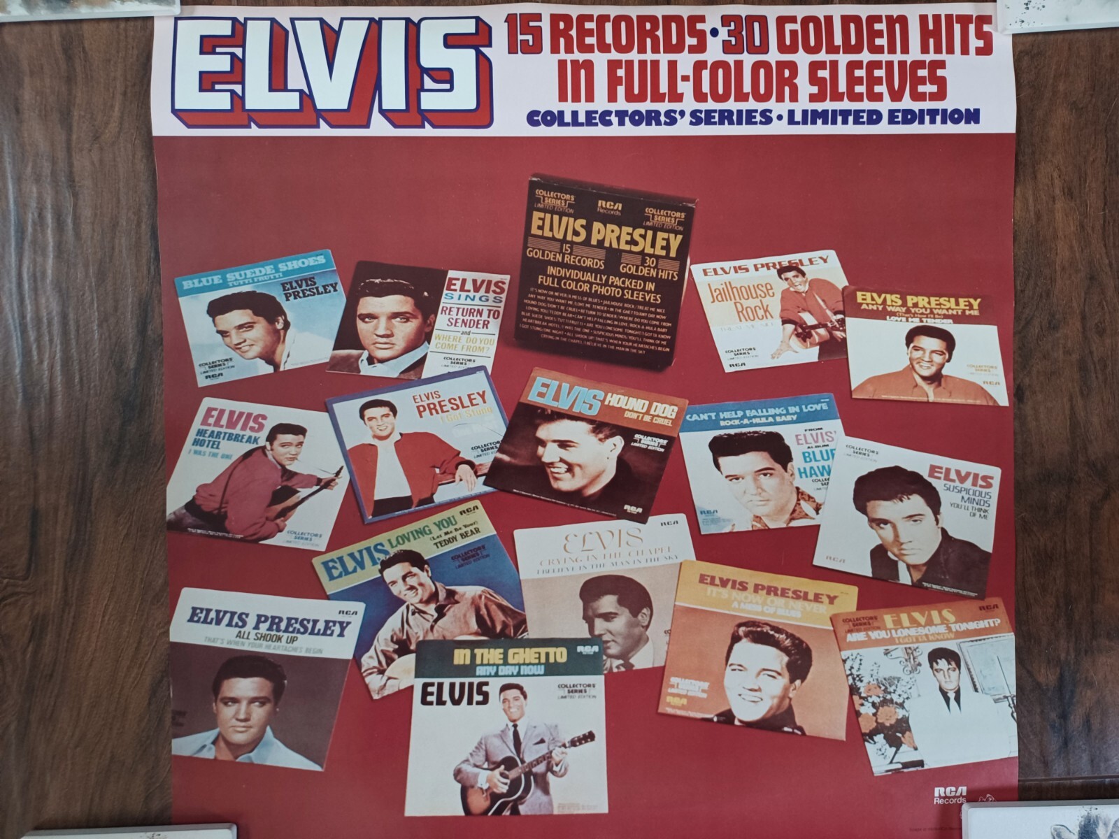 Lot of 4 Vintage Elvis Presley Promotional Album Vinyl Record Store RCA Posters