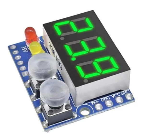 DC 0-99.9V LED Panel Voltmeter Buzzer Alarm Indicator Level Charge Battery
