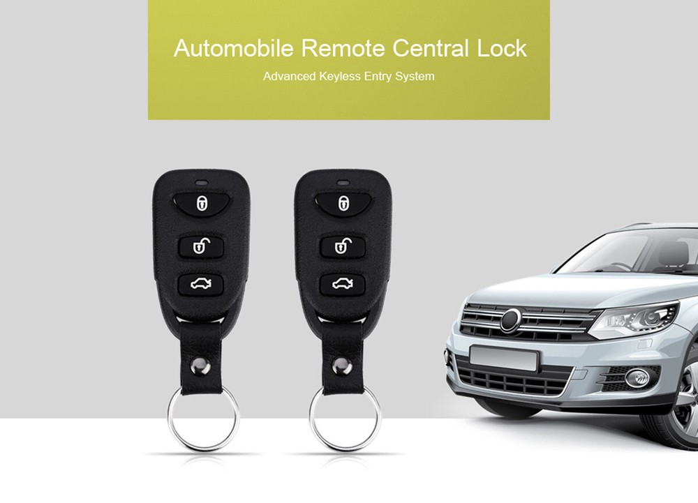 Car Remote Central Door Lock Locking Keyless Entry System W/2 Remote Controllers
