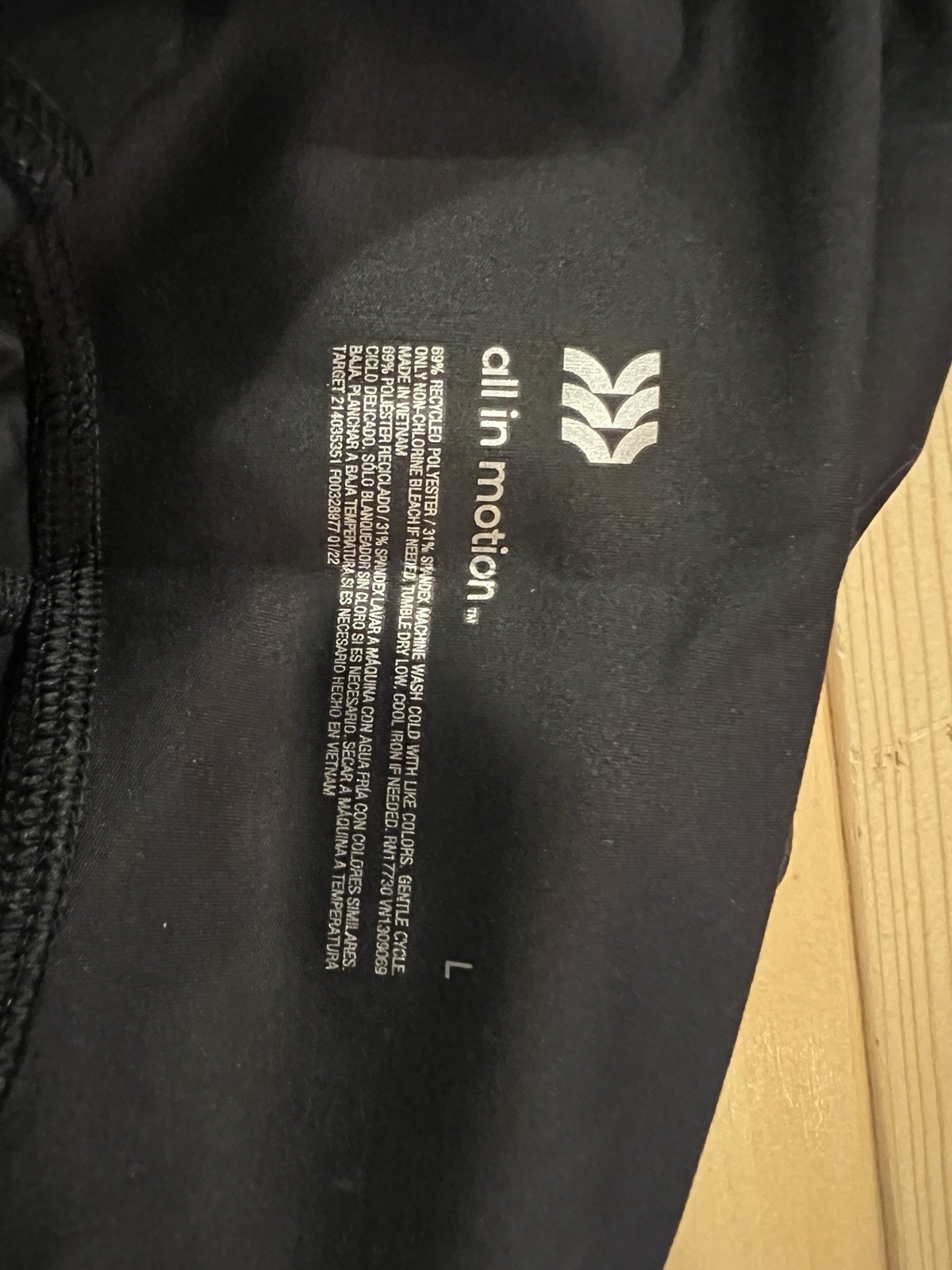 Black All in Motion Flex High-Rise 7/8 Pocketed Leggings - Large