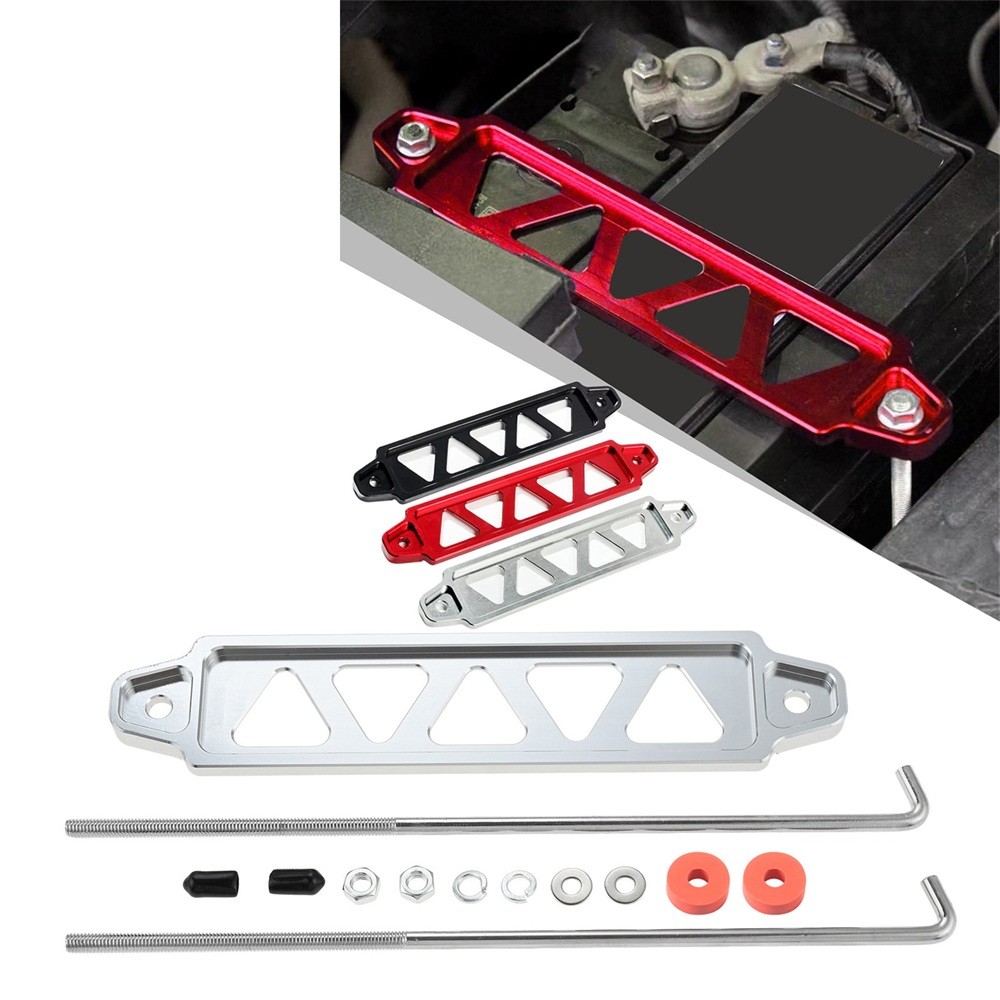 Battery Hold Down Bracket Battery Silver Tie Down Mount Bracket Kit 10in J Bolts
