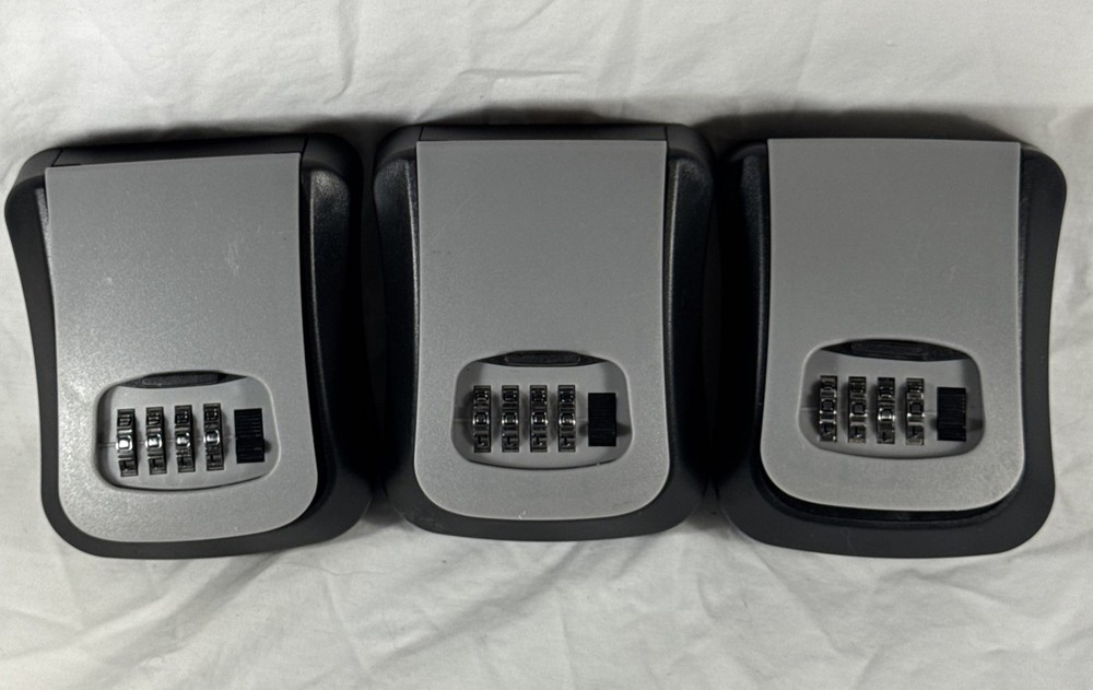 3-Pack 4Digit Key Safe Lock Box Wall Mount Outdoor Security Storage Case -RdDesc