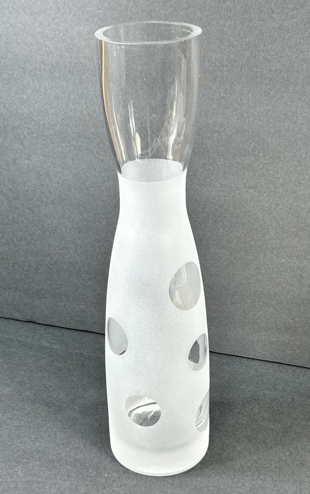 Frosted Glass Polka Dot Pattern Vase