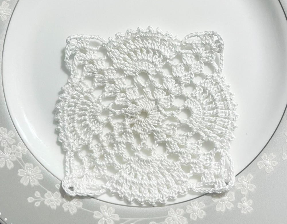 Crocheted Doily, Small Doily, Textile Ephemera