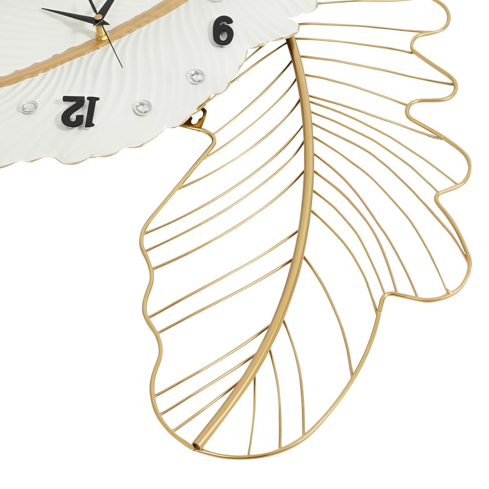 Large Wall Clock, Feather-shaped Wall Clock, Decorative Wall Clock for Home