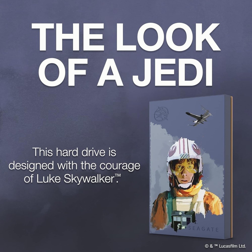 Seagate 2TB Luke Skywalker SE FireCuda USB 3.2 External Hard Drive, STKL2000412