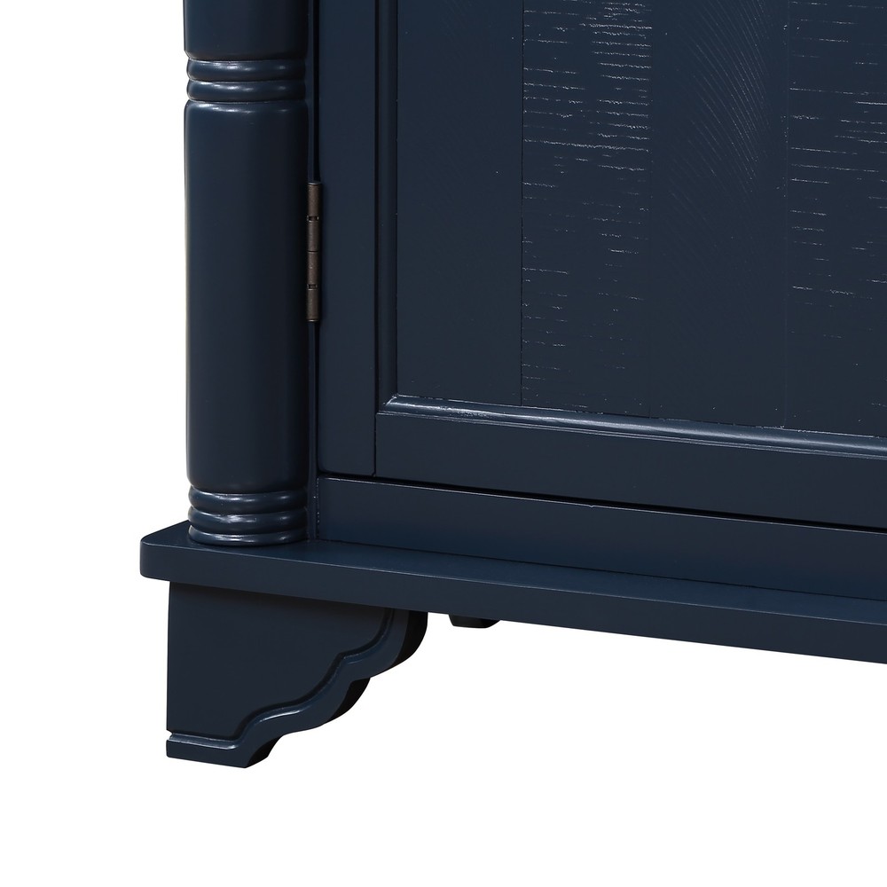 40" Console Table with Storage Shelf, Retro Entryway Table with Adjustable Sto