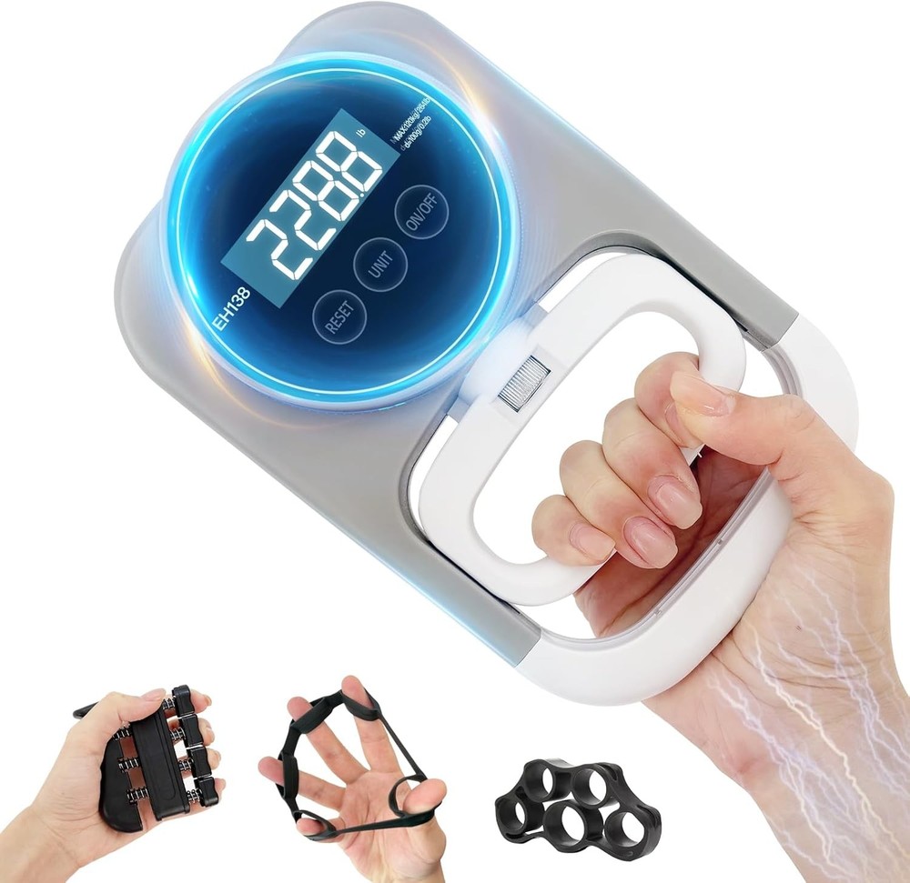 Grip Strength Tester Hand Gripper - Trainer Gray