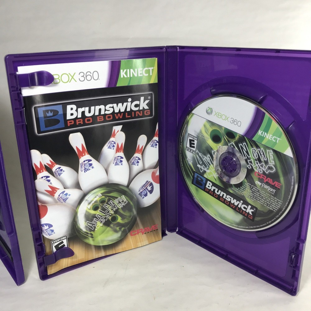 Microsoft Xbox 360 Kinect Motion Camera Sensor Bar w/ 2 Games BUNDLE Bowling