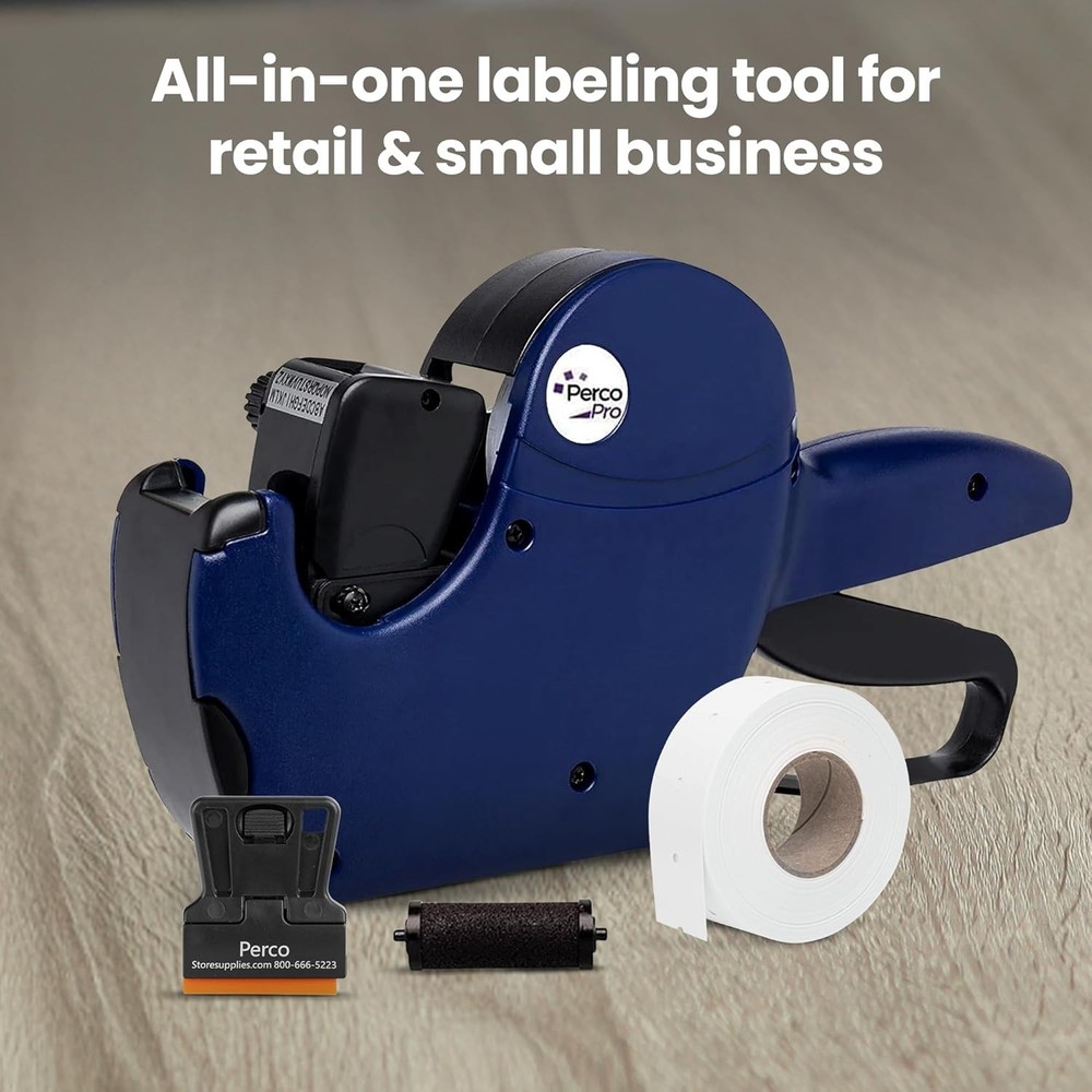 Versatile 2 Line Label Gun Kit with Adhesive Labels: Quick & Easy Setup
