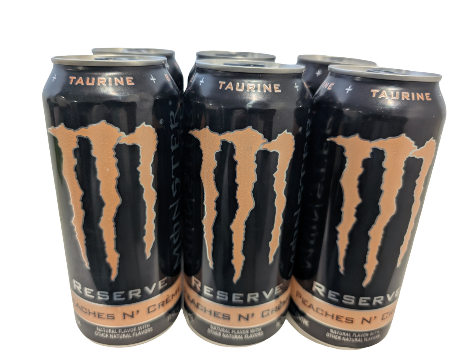 6 Pack Monster Reserve Peaches N' Cream Energy Drink 16 oz Cans