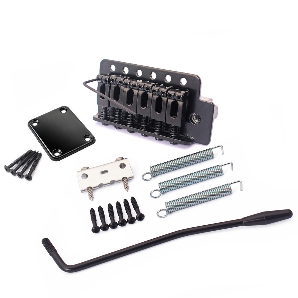Black Tremolo Bridge 6 String Single Locking System for Squier Stratocaster ST