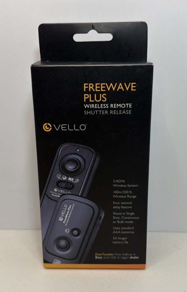 VELLO FreeWave Plus Wireless Remote Shutter Release For Nikon - NEW Open Box