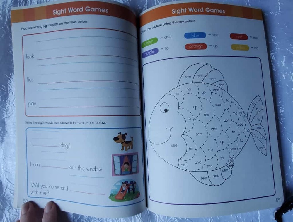 Kindergarten Reading Writing Math workbook Trace practice book homeschooling