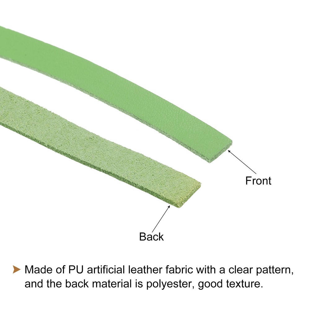 Leather Straps Belt Strip Leather Strips String 0.8cm/0.3" Width, Green