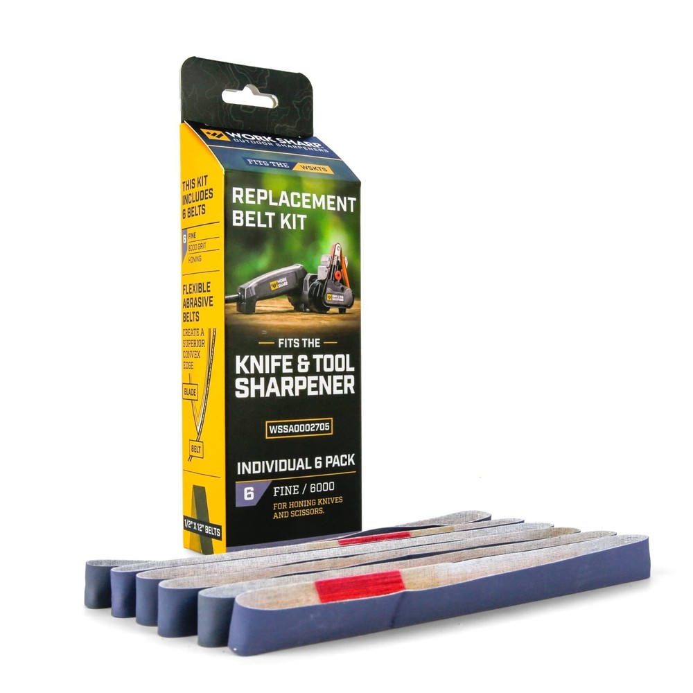 Work Sharp Knife&Tool Sharpener 6000 Grit Fine Replacement Belt Kit WSSA0002705