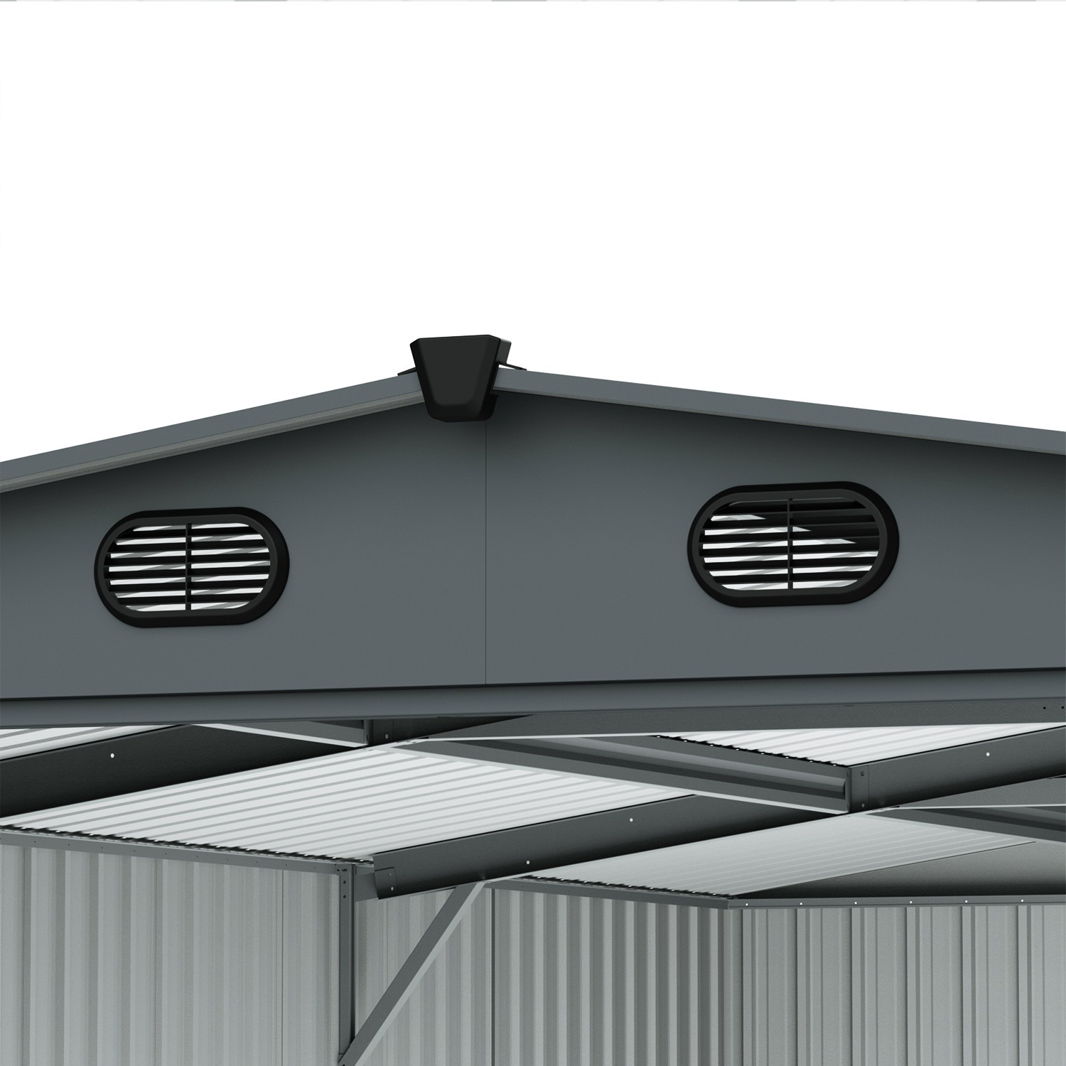 13x20ft Heavy Duty Galvanized Steel Garage Shed, Protective Film, Car Storage