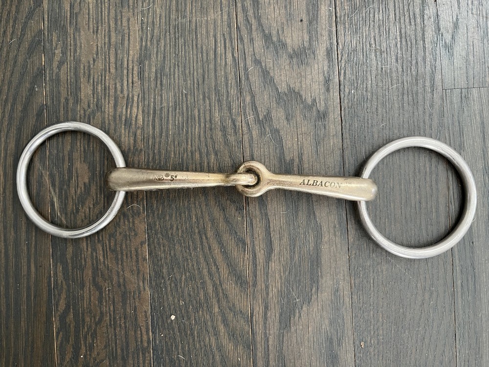 Albacon 5" Loose Ring Single Jointed Bradoon Bit