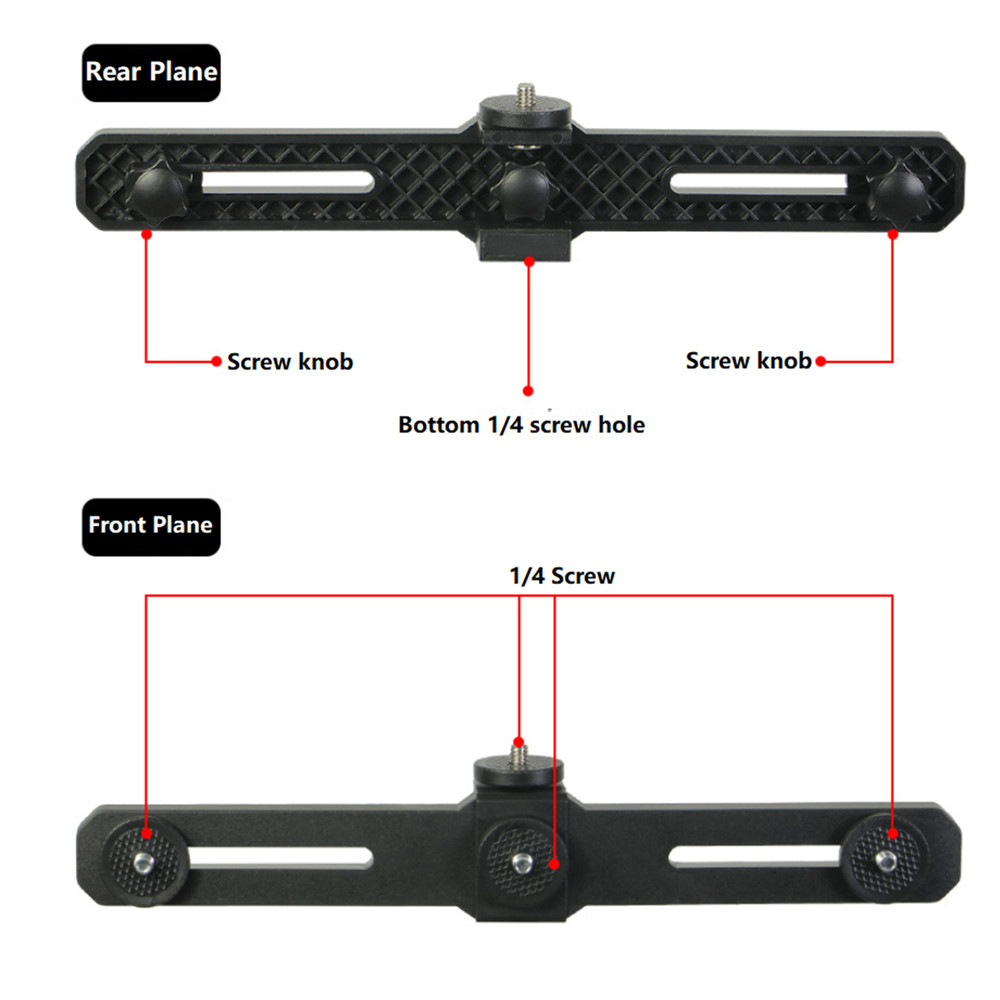 Double Cell Phone Plastic Holder Adjustable Stand Support Tablet Mount Clamp