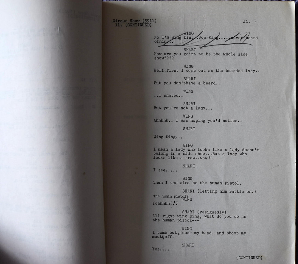 1959 Shariland " Fair Show " Original Screenplay Script