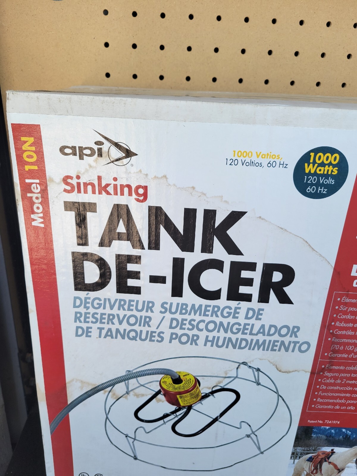 10N Sinking Tank De-Icer 1000W-Plastic, Allied Precision/Miller Mfg