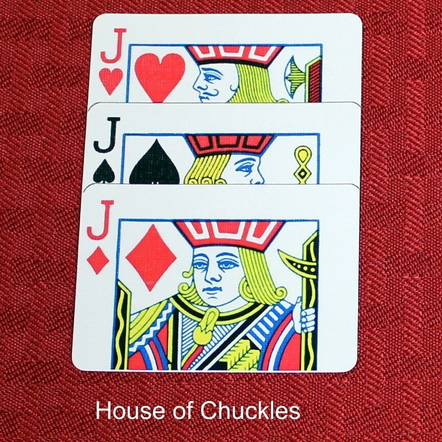 Jacks Overlapping, Bicycle Printed Gaff Card, Blue