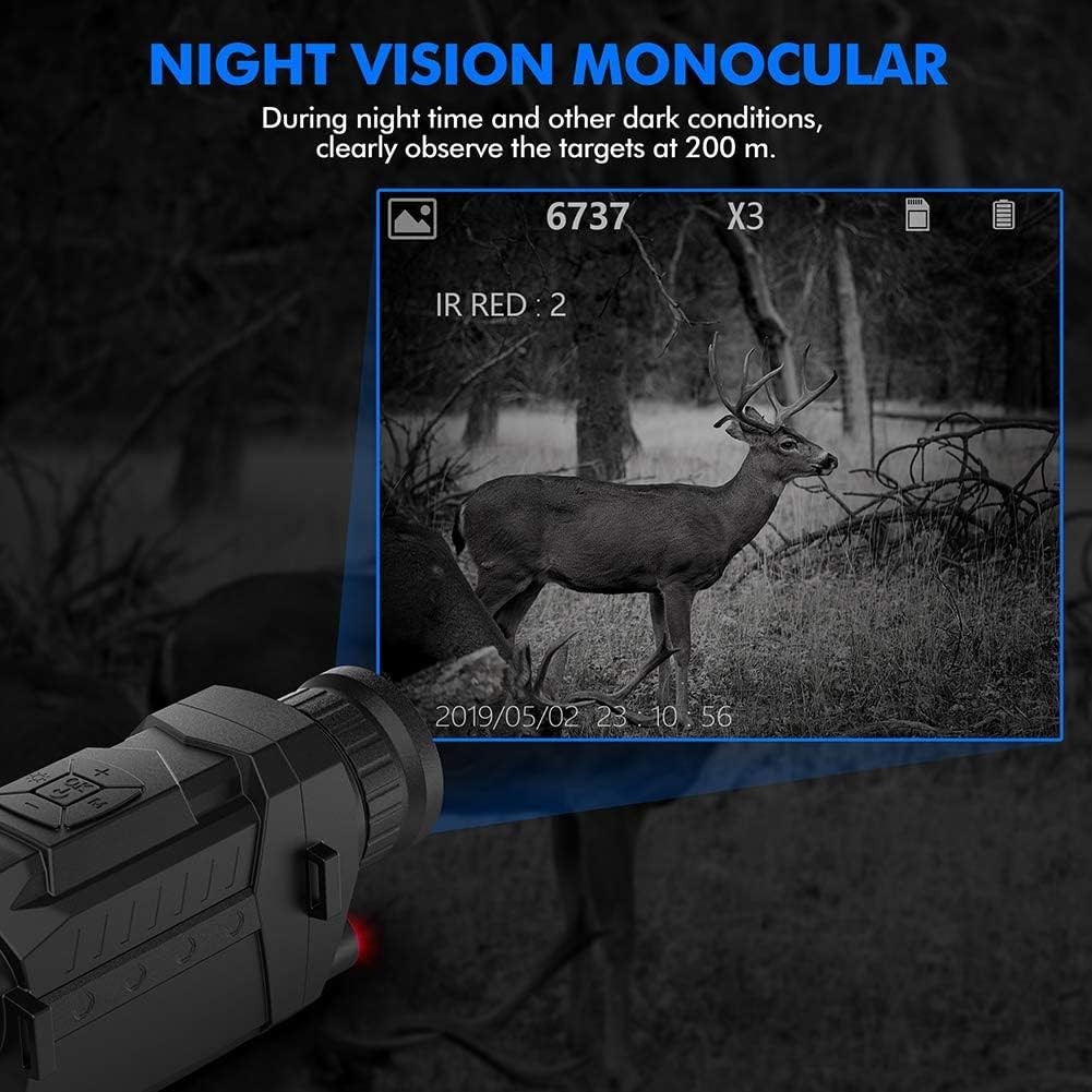 ACPOTEL NV30 Night Vision Monocular Infrared Digital Night Vision with Sony Sen