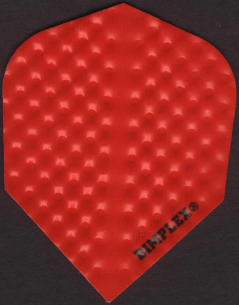 All Red Dimplex Dart Flights: 3 per set