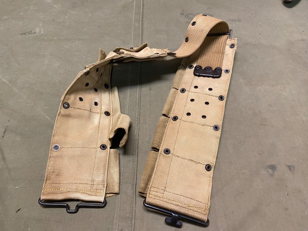 ORIGINAL WWI WWII US ARMY M1903 INFANTRY FIELD 10 POCKET AMMO BELT-LONG