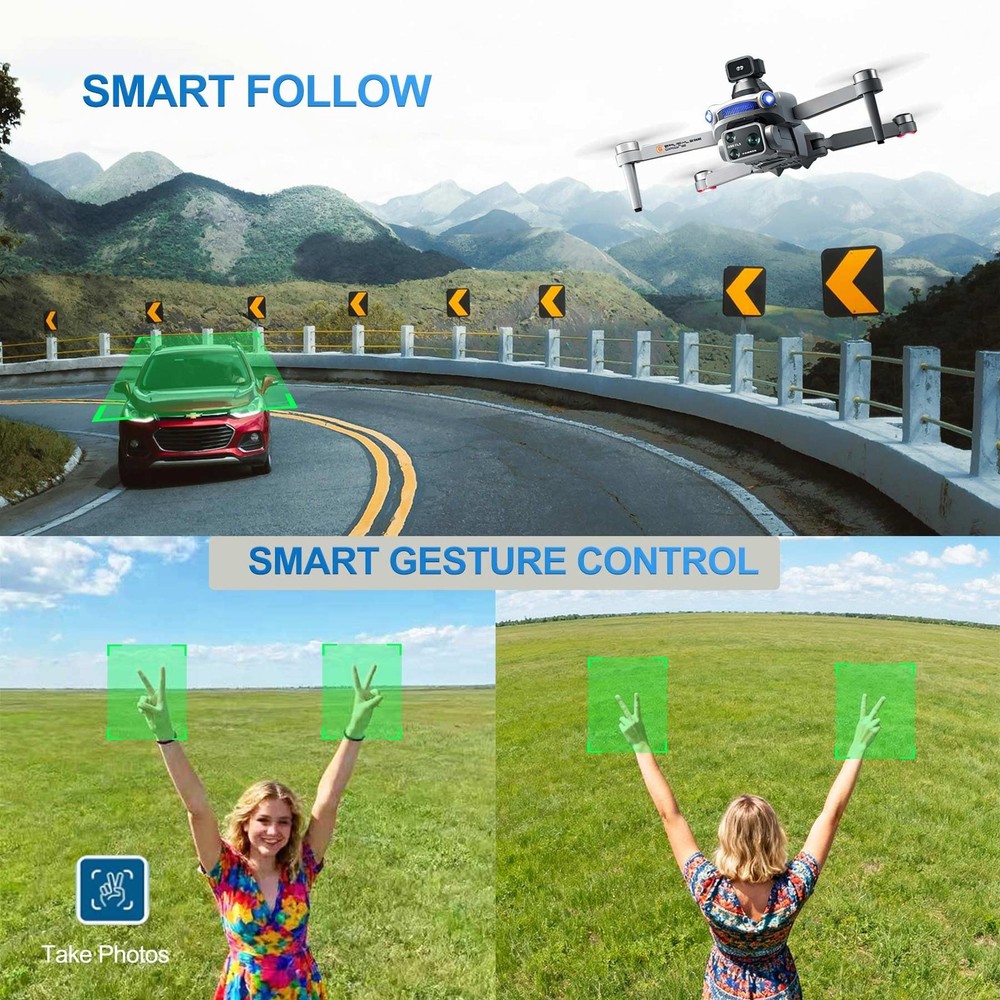 S119 4K Drone with Camera for Adults, GPS Auto Return, Obstacle Avoidance, Br...