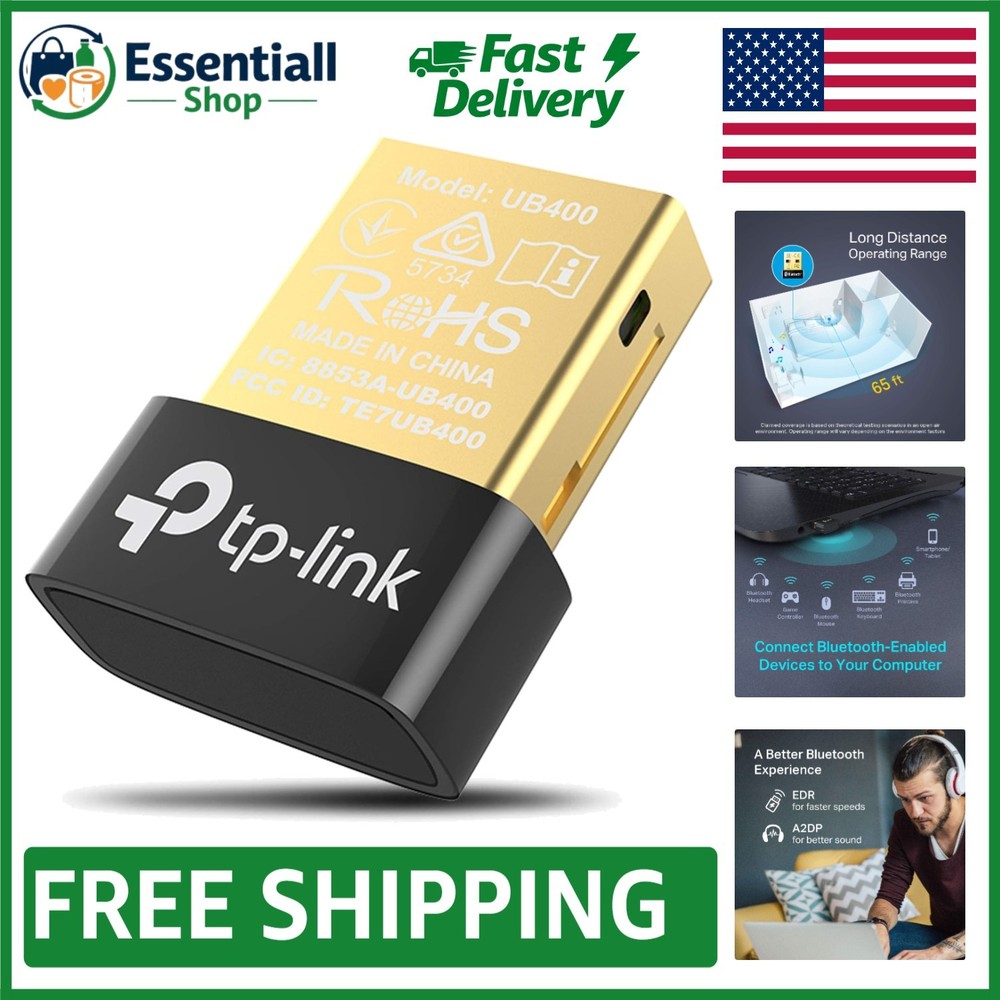 Compact USB Bluetooth Adapter - 65ft Range, Perfect for Wireless Music Streaming