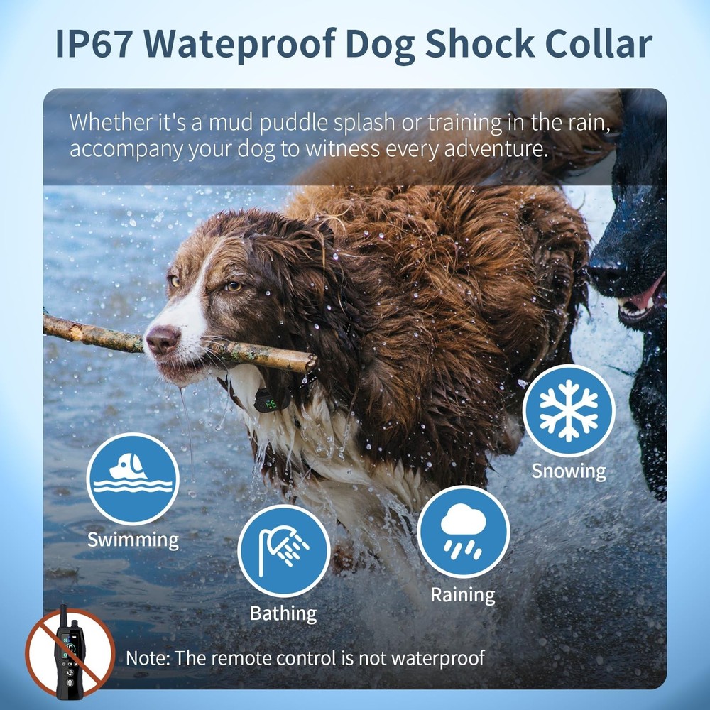 Dog Shock Training Collar 4900FT Pet Trainer Collar with Remote/Call Function...