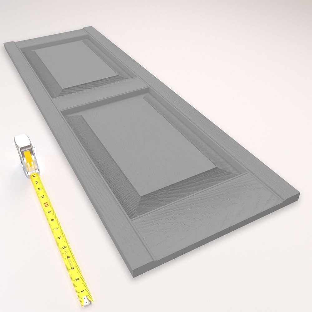 Ekena Millwork Lifetime Vinyl LP2S12X06700PG Standard Two Equal Panel Vinyls,...