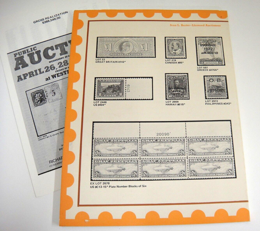 Wolffers Stamp Auction Catalog 1978 w Prices Realized Hawaii Mixed Frankings